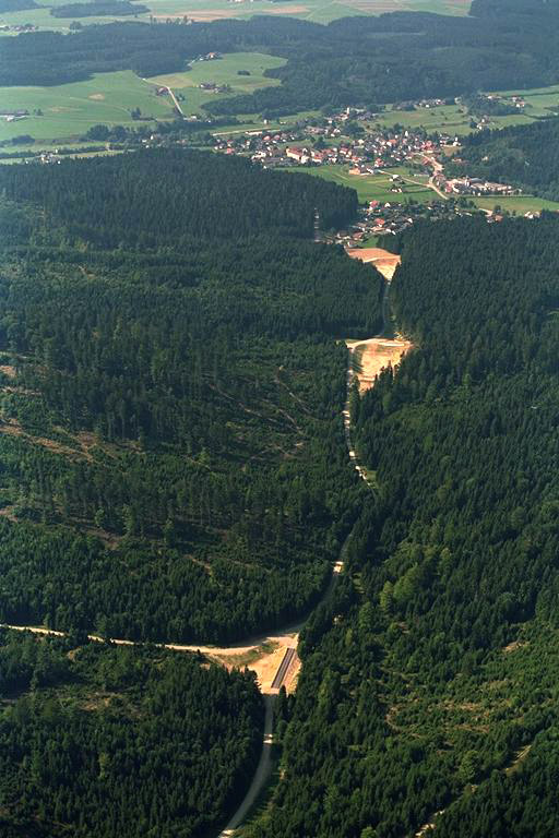 Rückhaltebecken Alte Hütte - Luftaufnahme